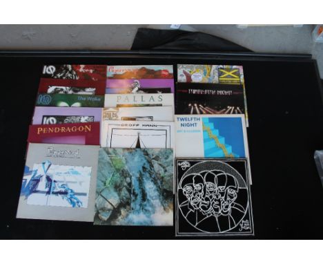 IQ/PENDRAGON/PALLAS/GEOFF MANN/TWELFTH NIGHT - Great collection of 14 x LP's and 2 x 12". IQ titles to include Living Proof (