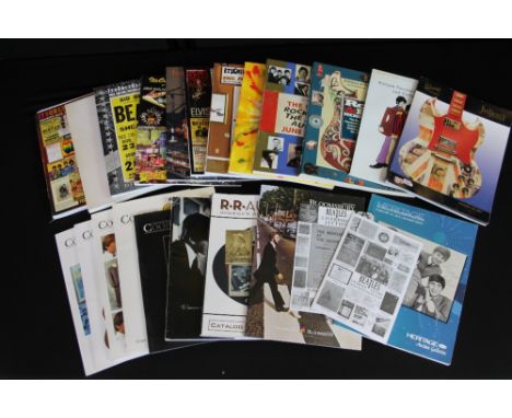 ROCK AUCTIONS CATALOGUE BEATLES - 24 catalogues from 1995 to 2005 to include Juliens, Heritage, Bloomsbury, R&R, Cooper Owen 