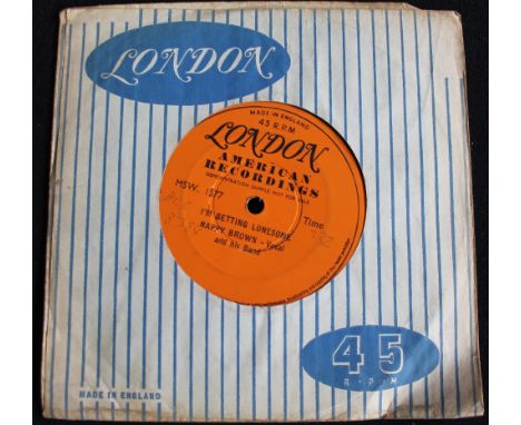 NAPPY BROWN - I'M GETTING LONESOME - Extremely scarce single sided 7" demonstration of I'm Getting Lonesome (London MSW 1577)