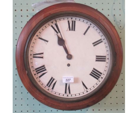A late 19th century single fusee wall clock.