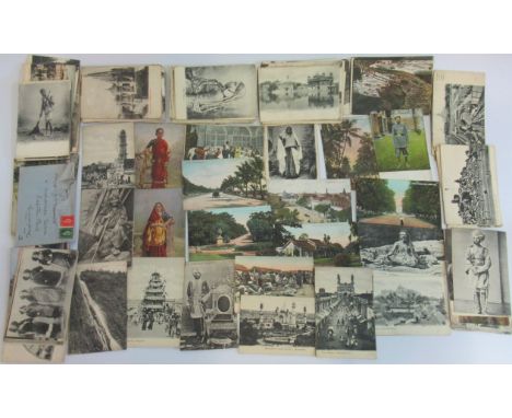 A small collection of vintage travel postcards, relating to India and other related countries.  Condition Report: Approx 200 