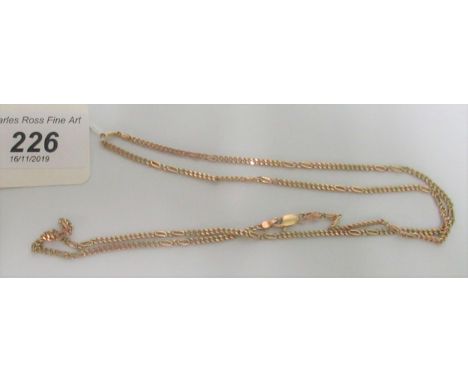 A 9ct gold chain. Condition Report: Weight = 9.1 g 