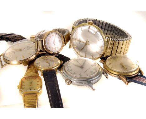 A small group of gent's and lady's wristwatches, including a gents yellow metal Roamer, A ladies Rotary with matching bracele