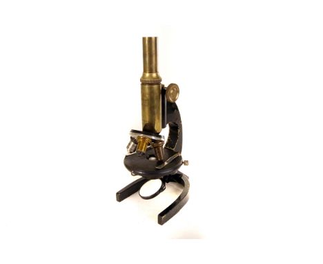 Of Scientific and military Interest: A Fratelli Koristka microscope, No8592, with engraved 'Regio Esercito Sanita Militare', 