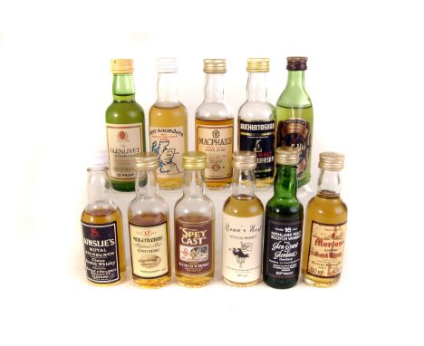 A substantial collection of 200+ whiskey miniatures, including Benromach, Sandy Macniel, White Horse, Catto's and many  more 
