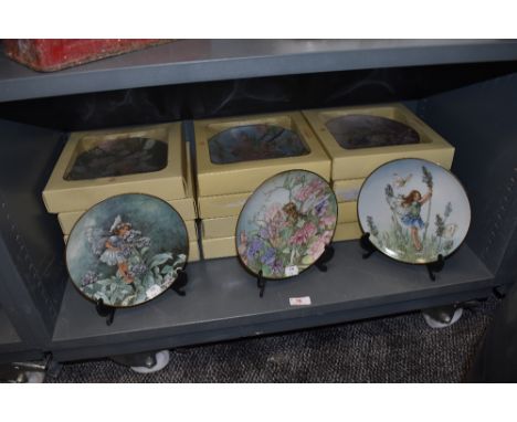 Two sets of boxed ceramic display plates by Villeroy and Boch designed by Cicely Mary Barker