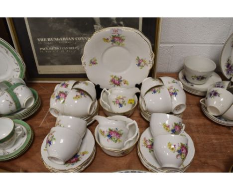 a part tea service by Collingwoods with transfer design