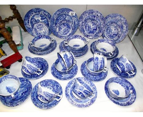 A quantity of Spode Italian pattern tableware, approximately 38 pieces, COLLECT ONLY