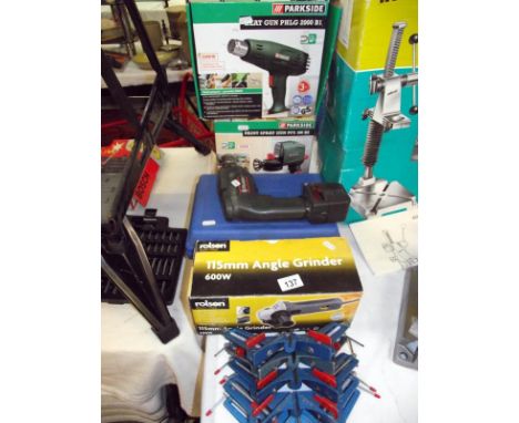 An air impact driver and other tools, some boxed, all untested, COLLECT ONLY