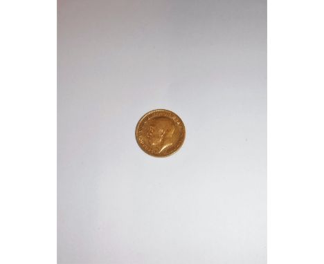A GOLD HALF SOVEREIGN 1911
