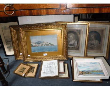 'THE NORTH EAST PROSPECT OF THE CITY OF HEREFORD', engraving and various pictures and prints