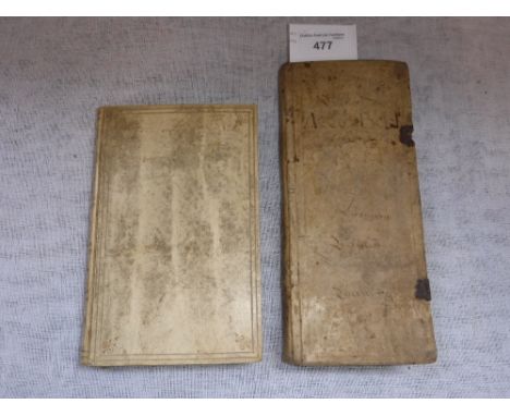 AN 18TH CENTURY MANUSCRIPT ACCOUNTS BOOK, dated 1775 'William Seaman, His Book', and a manuscript journal dated Rome 1869 (2)