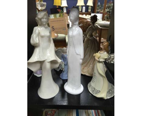 LOT OF CERAMIC FIGURE ORNAMENTS
including coalport (8)