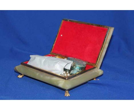 MIXED COSTUME JEWELLERY
inside an onyx trinket box 