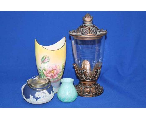 COLLECTION OF DECORATIVE CERAMIC AND CUT GLASS ITEMS
including Wedgwood Jasperware jar, Royal Winton vase, etc