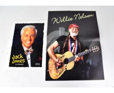 WILLIE NELSON & JACK JONES; two programmes, each bearing the stars' signature (2).We have not authenticated these signatures,