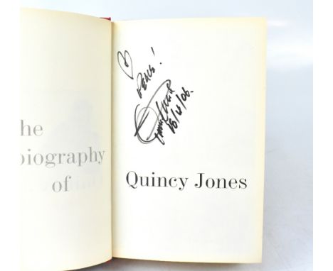 QUINCY JONES; 'The Autobiography', a single volume bearing his signature dated 2006.We have not authenticated this signature,