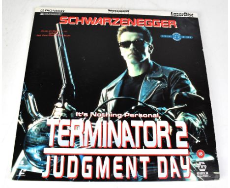 ARNOLD SCHWARZENEGGER; laser disc, 'Terminator 2, Judgement Day', bearing the star's signature.We have not authenticated this