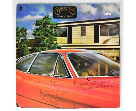 THE CARPENTERS; 'Now and Then' LP, bearing the signatures of Karen Carpenter and Richard Carpenter.We have not authenticated 