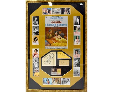 CLEOPATRA; a framed montage comprising an advertising slip for the film to the centre, within a variety of photographs of Eli