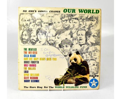 THE BEATLES INTEREST; an album 'No One's Gonna Change Our World', the stars sing for the World Wildlife Fund, bearing signatu