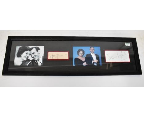 A framed montage comprising two single EP covers 'A Song for Europe' by Kathy Kirby and 'What do You Want?' by Adam Faith, wi