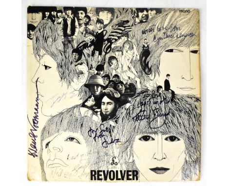 THE BEATLES; 'Revolver' LP, bearing the signatures of Patti Boyd, Cynthia Lennon, George Martin, May Parry, Klaus Voorman and