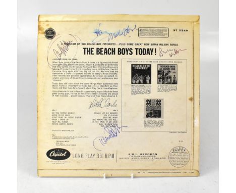 THE BEACH BOYS; 'The Beach Boys Today!', an album bearing the signatures of the band to the reverse.We have not authenticated