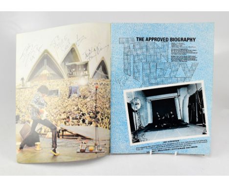 THIN LIZZIE; a 1979 tour programme bearing the signatures of the stars.We have not authenticated these signatures, please sat