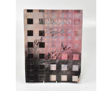 SIR PAUL MCCARTNEY; World Tour programme bearing signatures to the front cover, including that of Sir Paul McCartney.We have 