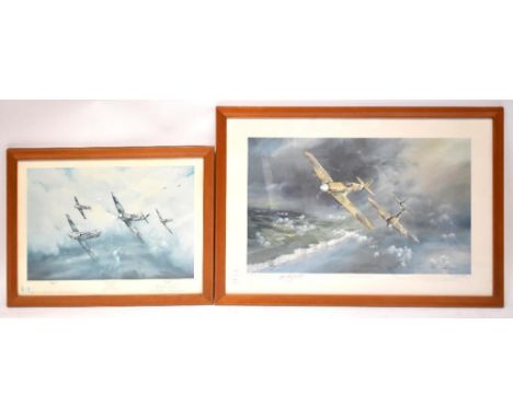AFTER JEFF PRITCHARD; an artist's proof print 'Thoroughbreds', depicting Spitfires over the White Cliffs of Dover, numbered 2