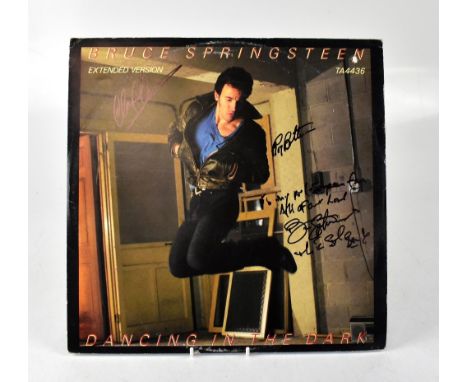 BRUCE SPRINGSTEEN; the extended version of 'Dancing in the Dark', bearing the star's signature and two others to the front co