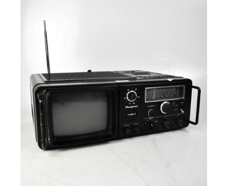 A Plustron TVRC 7, TV radio cassette recorder.