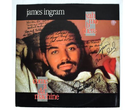 JAMES INGRAM; 'Ya Mo b There' LP, bearing his signature and lyrics.We have not authenticated this signature, please satisfy y