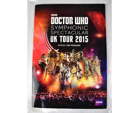 DOCTOR WHO; Symphonic Spectacular UK Tour 2015 official tour programme, bearing signatures to cover of the Fifth Doctor Peter