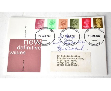 KENNETH WILLIAMS; a first day cover bearing his signature.We have not authenticated this signature, please satisfy yourself a
