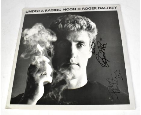 ROGER DALTREY; 'Under a Raging Moon' LP, bearing his signature.We have not authenticated this signature, please satisfy yours