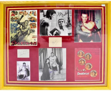 SPARTACUS; a montage of photographs and official literature relating to the film, interspersed with two slips of paper bearin