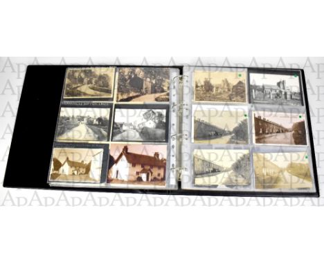 POSTCARD ALBUM; an album of vintage postcards and photographic images, mostly North West Lancashire, Dolphinholme, Abbeystead