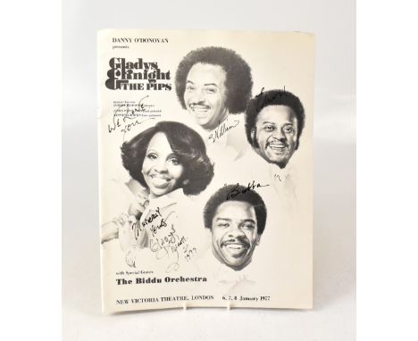 GLADYS KNIGHT & THE PIPS; a promotional souvenir programme bearing the stars' signatures.We have not authenticated these sign