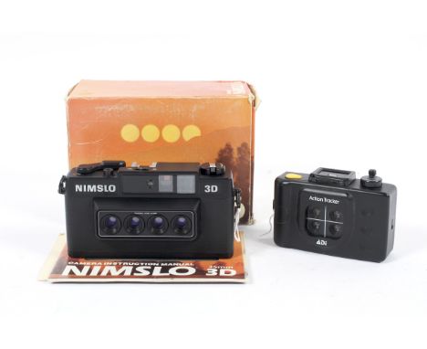 Two quad-lens cameras. To include a Nimslo 3D with instruction manual and box and an ADi Action Tracker Condition Report: Act