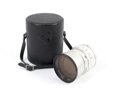 A Kowa medium format 150mm 1:3.5 chrome camera lens. Serial number 161361, with a Howa skylight filter Condition Report: Shut