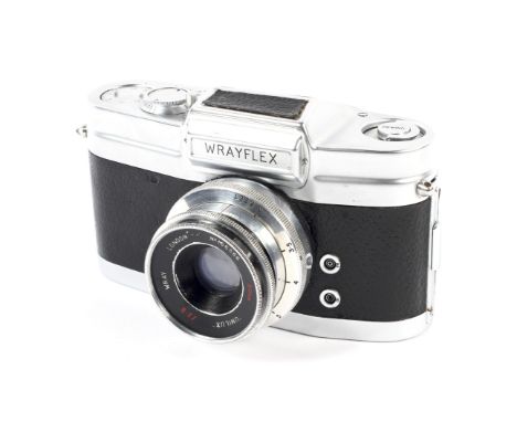 A Wrayflex 35mm SLR camera with 50mm f2.8 Unilux lens.