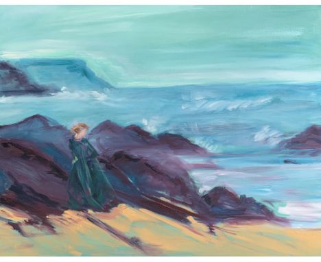 Elise Mendelle, "Into the Great Unknown", oil on canvas, 61 x 72cm, c. 2019. Inspired by the film Portrait of a Lady on Fire,