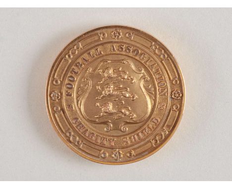 Johnny Carey 9ct gold Charity Shield runners-up medal, 1948, the obverse inscribed FOOTBALL ASSOCIAITION CHARITY SHIELD, in o