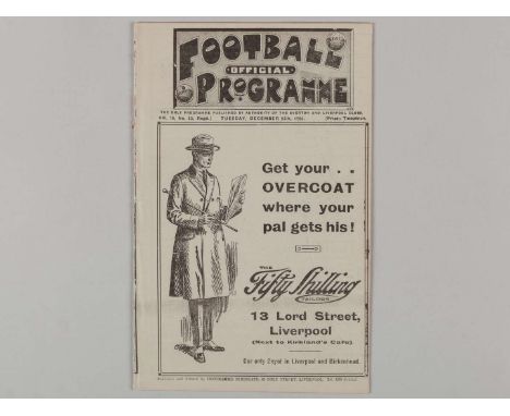 Liverpool v. Newcastle United / Everton Reserves v. Manchester United Reserves combined match programme, 25th December 1923, 