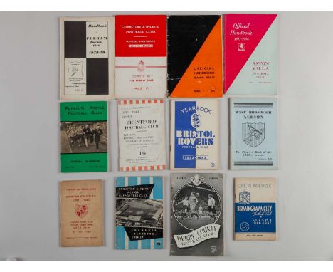 A collection of Football League Club handbooks from the 1940's and 50's, including Charlton Athletic 1903-1946 and 1953-54, B