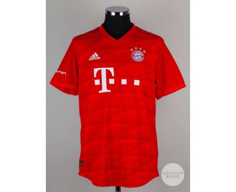 Jan Fiete Arp red No. 15 Bayern Munich short sleeved Audi Cup Final shirt v Tottenham Hotspur, 2019, Adidas size 7, player is