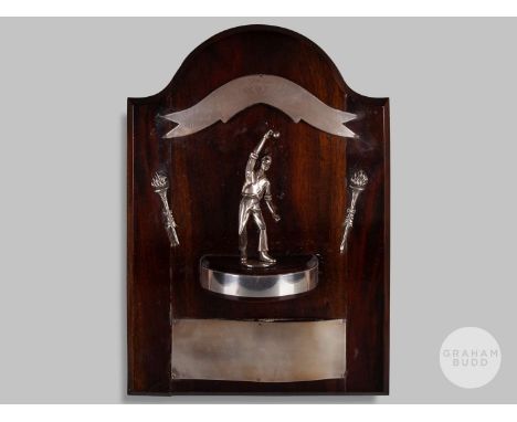 Lance Gibbs a West Indies Cricket Board Most Wickets Presentation trophy, modelled in three parts with top plaque inscribed i