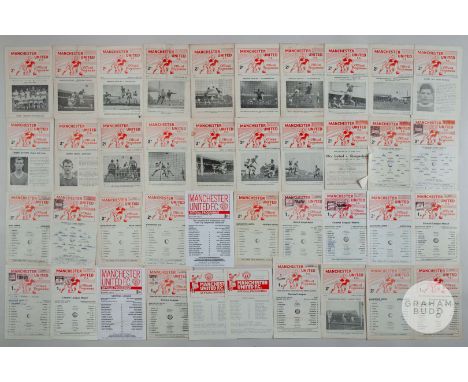 Manchester United home reserve programmes, all with tokens intact in varying conditions: 1960-1 v Everton No 1. 1961-2 v Derb